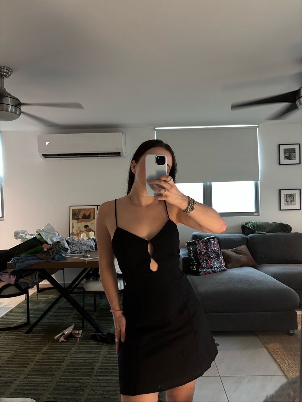Zara Black Cutout Mini Dress